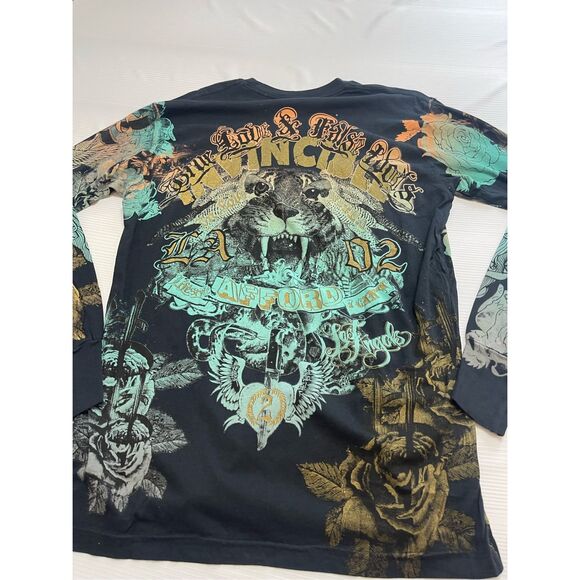 NWT True Love False Idols Black Long Sleeve Shirt Size Large New - Picture 11 of 13